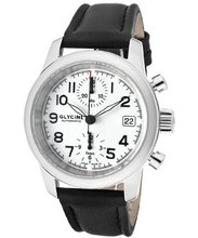 Ningaloo Reef Automatic Chrono Dual Time White Dial Black Genuine Leather