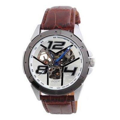 Goer Fashion  Military Hand-winding Mechanical Analog Wrist White