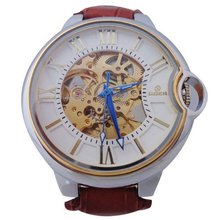 Goer Mechanical Skeleton Stainless Steel Roman Numberal Wrist