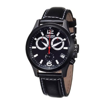 Golana Swiss AE240-1 Aero Stainless Steel Leather Chronograph