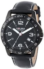 Golana Swiss AE310-1 Aero Steel Leather Two Time Zone