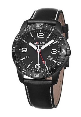 Golana Aero Pro Black Swiss Made Aviators GMT AE310-1