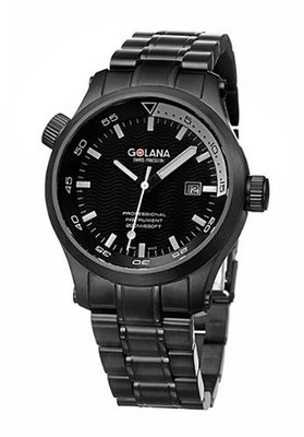 Golana Aqua Pro Black Swiss Made Divers AQ110-2