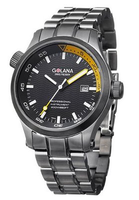 Golana Aqua Pro Black Swiss Made Divers AQ140-4