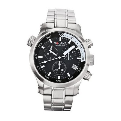 Golana Aqua Pro Swiss Made Divers Chronograph with Internal Rotating Bezel AQ300-2
