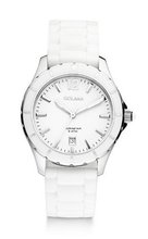 Golana Aura Three Hands Quartz with White Dial Analogue Display and White Rubber Strap AU300-2