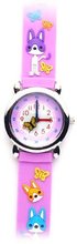 Crazy Cats Chase Butterflies (Light Purple Band) Gone Bananas Analog Girls' with Animated Butterfly Second Hand