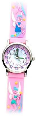 Fairy Magic (Pink Band) - Gone Bananas Analog Girls' Waterproof with Animated Fairy for Second Hand - 3 ATM Water Resistant