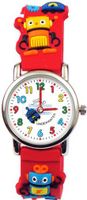 Gone Bananas - Robots Gone Wild Analog Kids' Waterproof with Animated Robot Second Hand and Red Band - 3 ATM Water Resistant