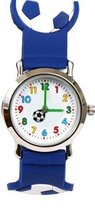 Gone Bananas - Soccer Time Analog Kids' with Animated Soccer Ball Second Hand and Blue/Green Band - Time Teacher
