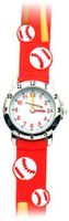 Home Run Kid (Red Band) - Gone Bananas Analog Kids' Waterproof with Animated Baseball Bat Second Hand - 3 ATM Water Resistant