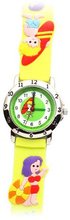 Little Surfers Catch Big Waves (Neon Green Band) - Gone Bananas Analog Kids' Waterproof - 3 ATM Water Resistant