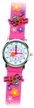 Lovely Ladybugs (Deep Pink Band) - Gone Bananas Analog Girls' with Animated Flower for Second Hand