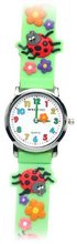 Lovely Ladybugs (Light Green Band) - Gone Bananas Analog Girls' with Animated Flower for Second Hand
