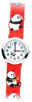 Playful Panda (Red Band) - Gone Bananas Analog Kids' Waterproof with Animated Panda Second Hand - 3 ATM Water Resistant