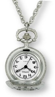 Gotham Antique Design Silver-Tone Quartz Fashion Pendant # GWC14118SA