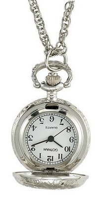 Gotham Antique Design Silver-Tone Quartz Fashion Pendant # GWC14120S