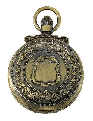 Gotham Antique Gold-Tone Double Cover Exhibition Mechanical Pocket # GWC14063G