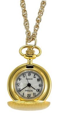 Gotham Classic Etched Style Gold-Tone Quartz Fashion Pendant # GWC14336G