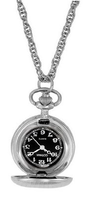 Gotham Classic Etched Style Silver-Tone Quartz Fashion Pendant # GWC14336SB