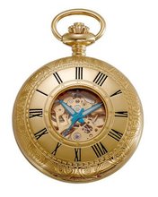 Gotham Gold-Tone 17 Jewel Mechanical Covered Pocket # GWC14036G