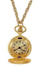 Gotham Satin Finish Gold-Tone Quartz Fashion Pendant # GWC14133GC