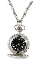 Gotham Satin Finish Silver-Tone Quartz Fashion Pendant # GWC14133SB