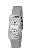 Gotham Silver-Tone Dual Time Zone Steel Mesh Band # GWC15090SW-ST