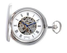 Gotham Silver-Tone Mechanical Pocket with Desktop Stand # GWC14038S-ST