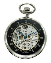 Gotham Silver-Tone Mechanical Pocket with Desktop Stand # GWC14052SB-ST