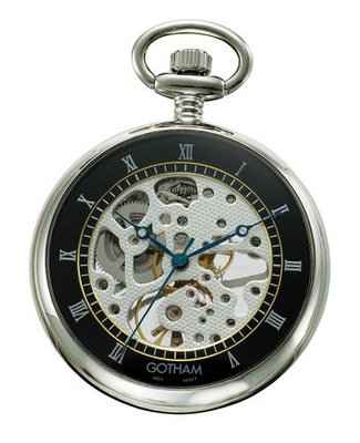 Gotham Silver-Tone Mechanical Pocket with Desktop Stand # GWC14052SB-ST