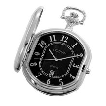 Gotham Silver-Tone Swiss Quartz Date Movement Pocket # GWC14044SB