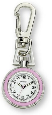 Gotham Unisex Silver-Tone Analog Quartz Keychain Clip Fob # GWC18107-5