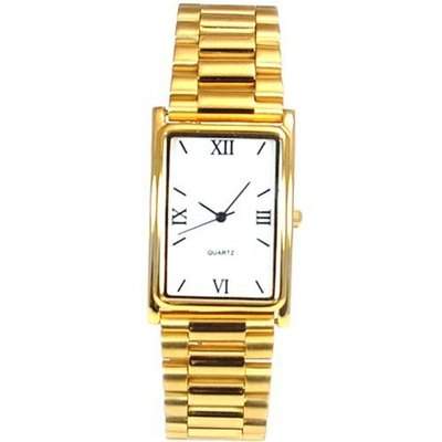 Gents Gold Tone Bracelet Strap Dress GOTW102