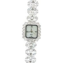 Ladies Crystal Flower Bracelet Strap Dress GOTW108