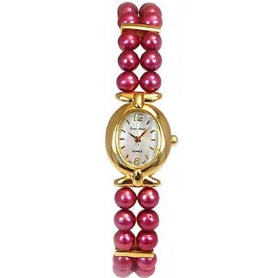 Ocean Dream Ladies Pink Freshwater Pearl Bracelet Strap Dress GOTW96