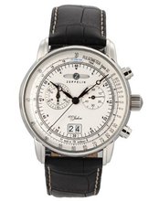 Graf Zeppelin Chronograph Big Date with 12-hr Totalizer, Mesh Bracelet 7690M-1