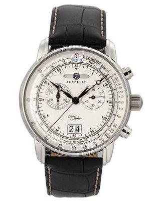 Graf Zeppelin Chronograph Big Date with 12-hr Totalizer, Mesh Bracelet 7690M-1