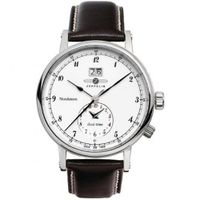 Graf Zeppelin NORDSTERN series, Dual Time Big Date , White Dial 7540-1
