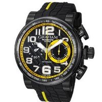 Graham Silverstone Stowe 28 Jewels Automatic Racing Chrono BLK/YEL Only 50 PCS Made