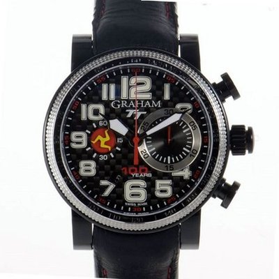Graham Silverstone TT Black Dial Black Leather Automatic Limited Edition 2BLUV.B25R