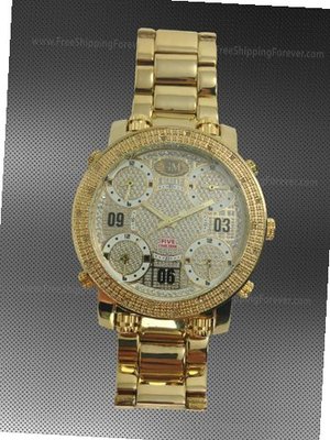 Grand Master 5 Time Zone 22 Diamonds Black Case Composite Steel 2 Extra Band Warranty Card Box Gm5-4y