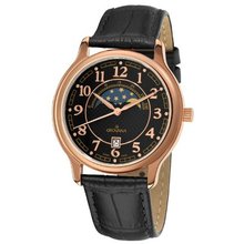 Grovana 1026.1567 Moonphase Black Moonphase Dial Rose Goldtone