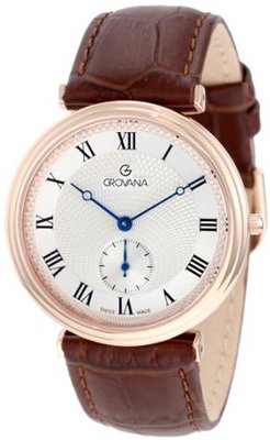 Grovana 1276.1568 Retrograde Rose Gold Analog Silver