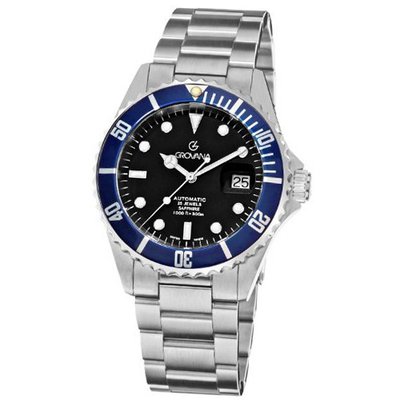 Grovana 1571.2135 Diver Diver Black Dial Blue Bezel Automatic