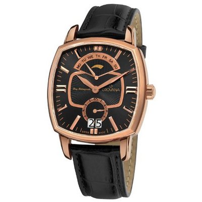 Grovana 1717.1567 Traditional Traditional Black Leather Strap Quartz