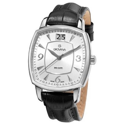Grovana 1719.1532 Stainless Steel Black Strap