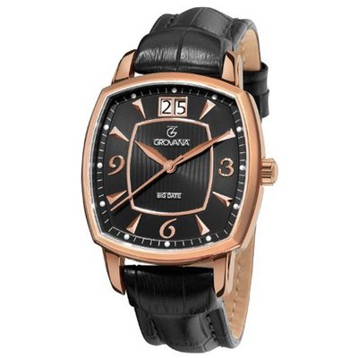 Grovana 1719.1567 Black Leather Strap