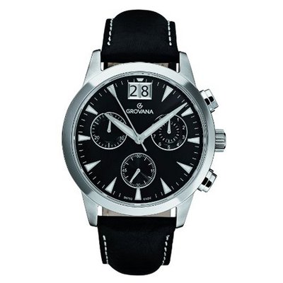 Grovana 1722.9537 Chronograph Black Chronograph Dial Quartz