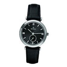Grovana Quartz with Black Dial Analogue Display and Black Leather Strap 3276.1537